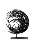 In jet black, this dynamic sculpture by Shayne Dark is part of an exciting new series called Maelstrom. Image 3