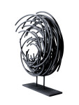 In jet black, this dynamic sculpture by Shayne Dark is part of an exciting new series called Maelstrom. Image 4