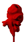 In bright red, the organic shape of this sculpture by Shayne Dark makes a bold statement. Image 6