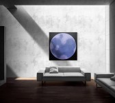 An imposing image of a deep blue sphere dominates the space in this large print by the celebrated Canadian artist Steven Heinemann. Image 7