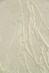 This contemporary embossed print in white is inspired by nature. Image 7