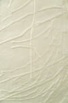 This contemporary embossed print in white is inspired by nature. Image 6