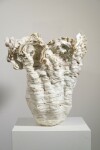 This contemporary sculptural indoor porcelain vessel was made by Susan Collett. Image 3