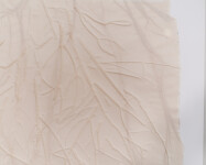 This contemporary embossed white mono print was inspired by nature. Image 4