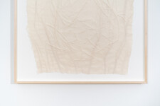 This contemporary embossed white mono print was inspired by nature. Image 4