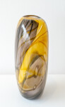 These gold, brown, contemporary, hand-blown, glass vessels are made by Canadian artist Susan Rankin. Image 9