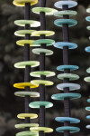 This contemporary, hand-blown glass and steel outdoor sculpture is by Susan Rankin. Image 3