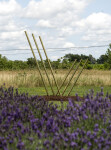 Solid steel rods coated in brilliant brass appear to rise out of the earth and reach for the sky in this dramatic sculpture by Canadian arti… Image 7