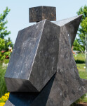 This impressive contemporary sculpture was hand-carved from black marble by Viktor Mitic. Image 3