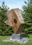 ‘Andromeda,’ Viktor Mitic’s grand contemporary outdoor sculpture forged from stainless steel is has a patina finish and is accented in 24 kt… Image 3