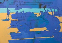 Viktor Mitic’s ‘Blazing Blue’ is part of a series of pop art paintings that illustrates life at the beach. Image 4