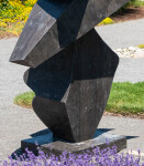 This impressive contemporary sculpture was hand-carved from black marble by Viktor Mitic. Image 2