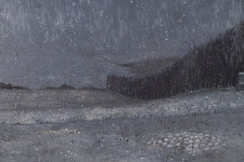 This moody realistic landscape set on the prairies is by the renowned Alberta-born artist William Kurelek. Image 6