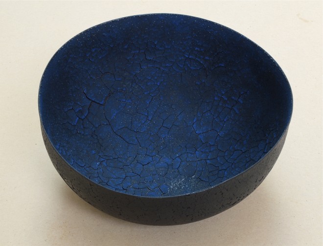 SH UntitledBlueBowl CeramicSculpture 7x14x14